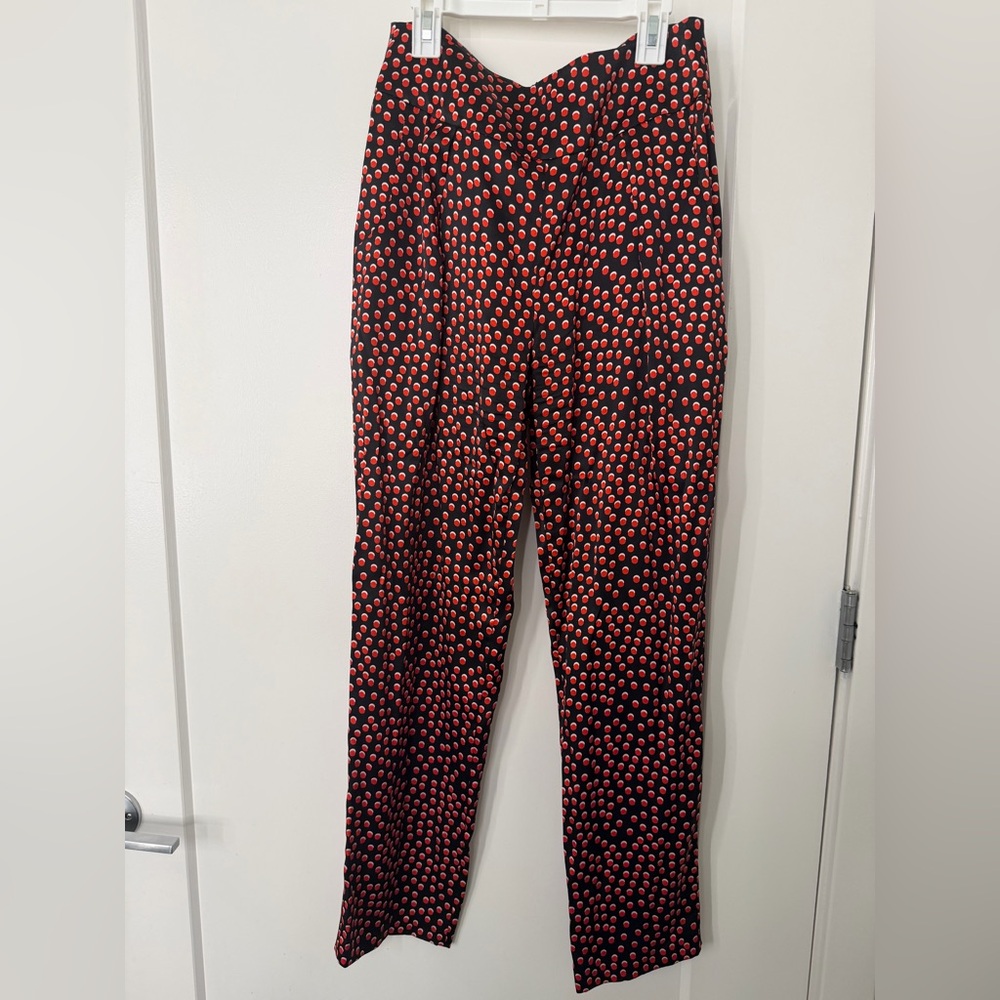 L'AGENCE Black and Red Polka Dot Garment
